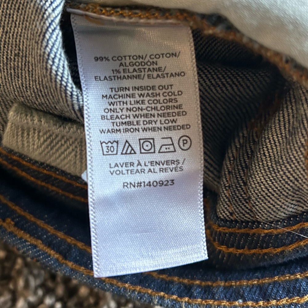 LOFT Dark Blue Flare & Wide Leg Jeans 32/ 14 - Picture 9 of 10